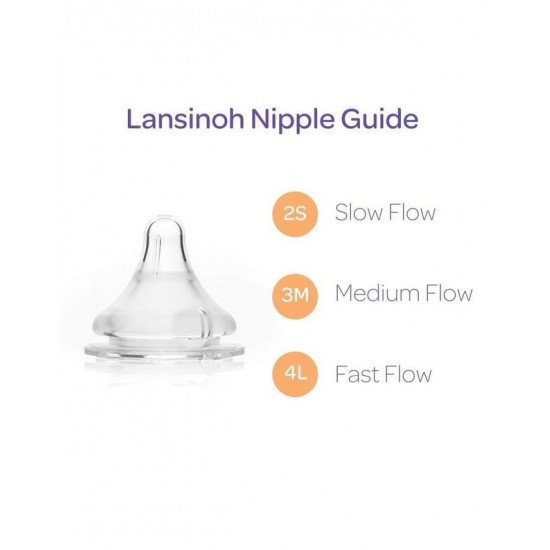 Lansinoh vidutinio pratekėjimo žindukas Medium Flow Natural Wave, 2vnt