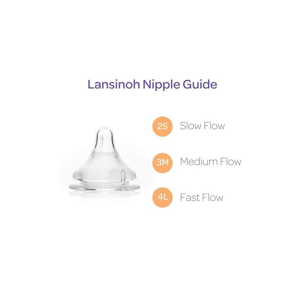 Lansinoh vidutinio pratekėjimo žindukas Medium Flow Natural Wave, 2vnt