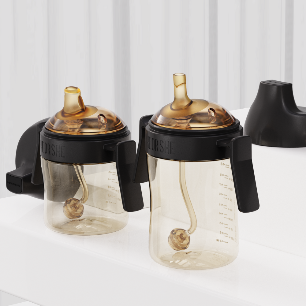 HEORSHE gertuvė kūdikiui 300 ml., 9+, JUODA