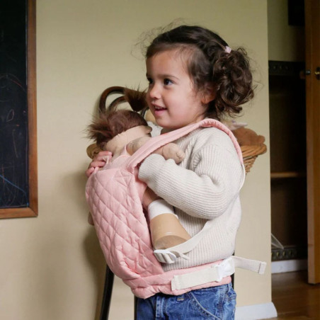 Vaikiška rožinė nešynė Olli Ella Dinkum lėlėms – rekomenduojama nuo 18 mėn