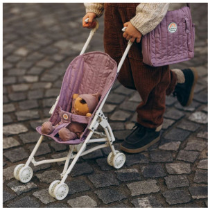 Olli Ella Sollie vežimėlis lėlėms – Lavender spalvos, tvirtas ir patogus vaikams