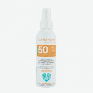 ALPHANOVA SUN SPF50 mineralinė purškiama saulės apsauga šeimai 150ml