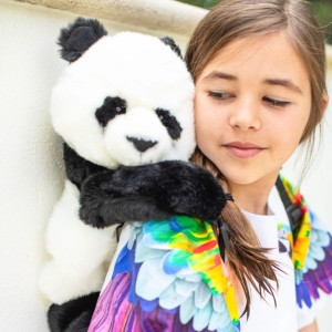WILD&SOFT vaikiška pliušinė kuprinė, PANDA