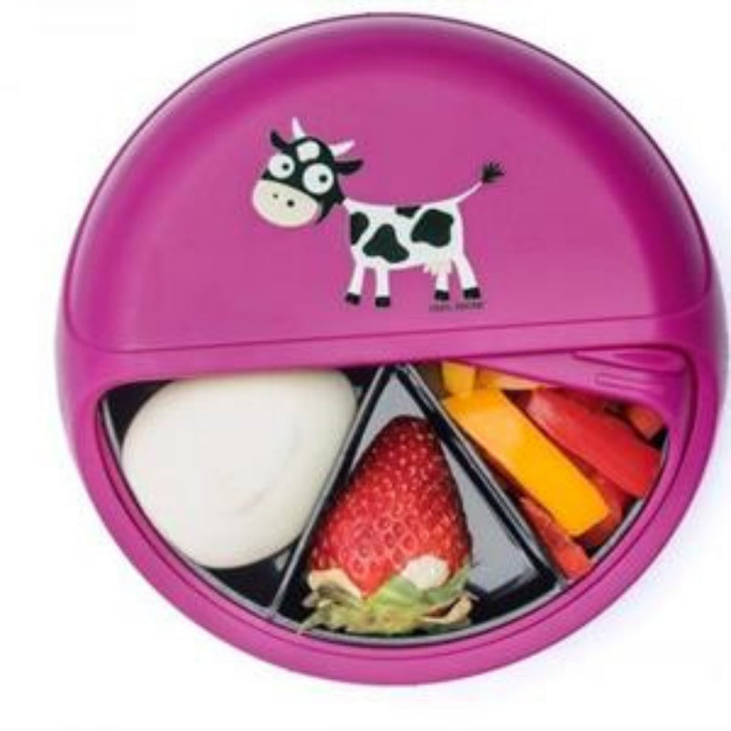 CARL OSCAR besisukanti užkandžių dėžutė, SNACK DISC, KARVĖ, 15 cm.