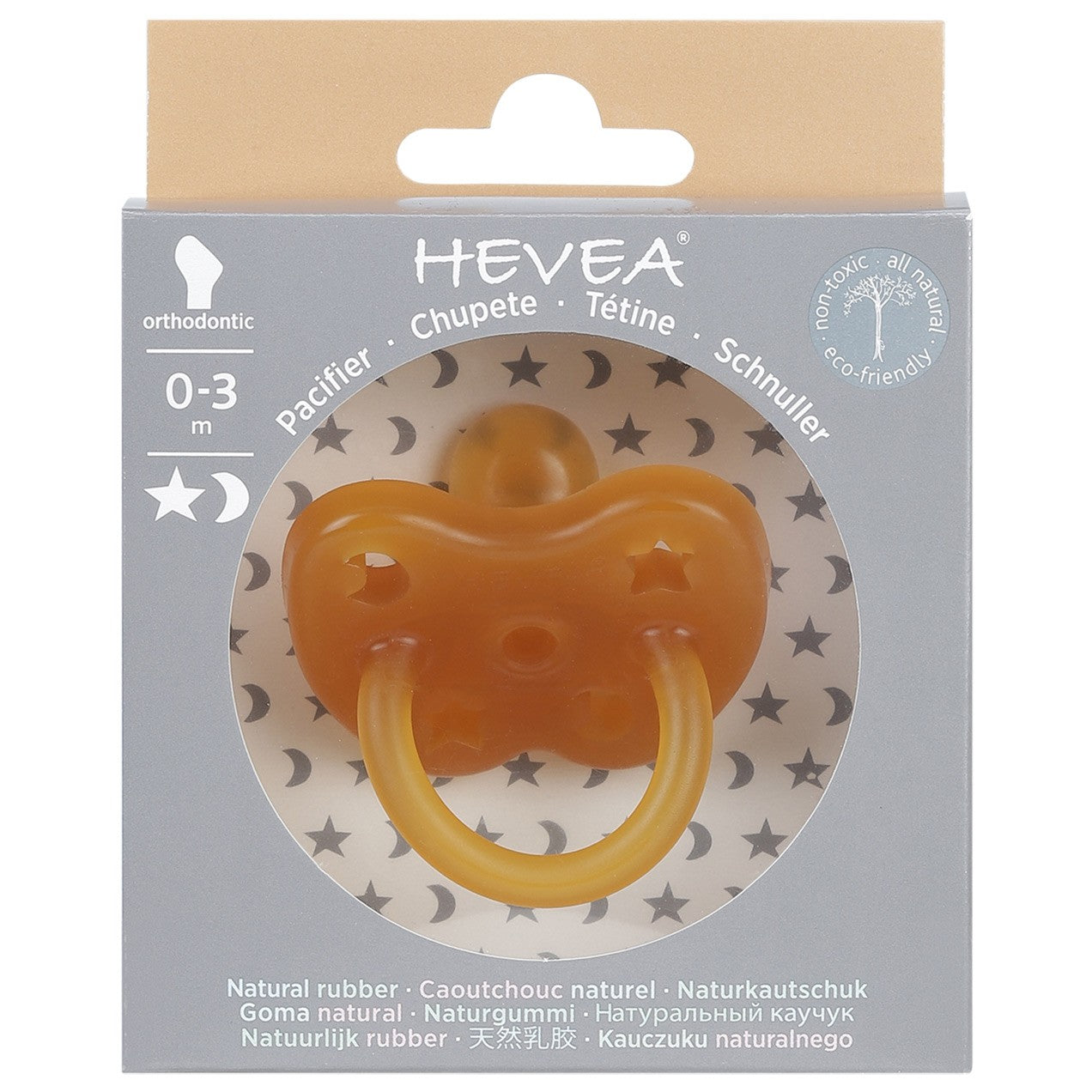 HEVEA ortodontinis čiulptukas, 0-3 mėn