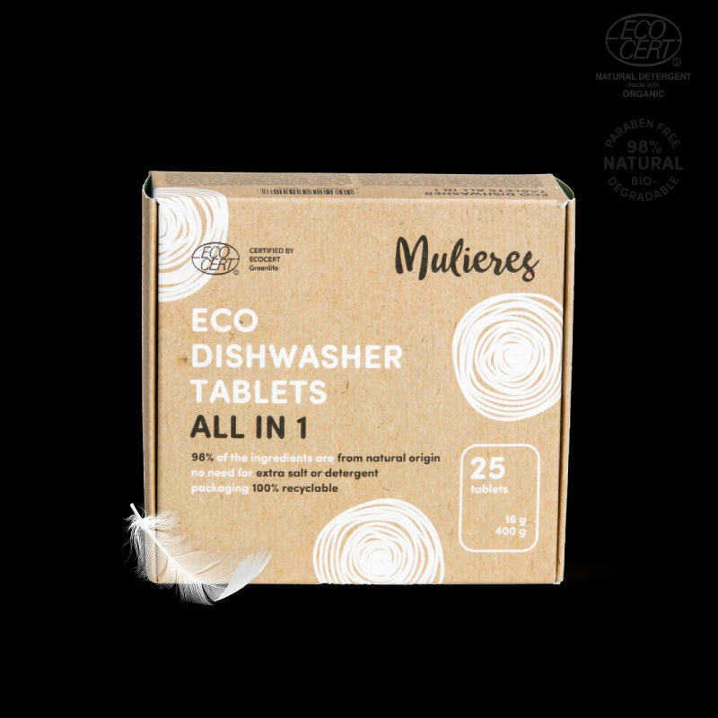 MULIERES ekologiškos indaplovių tabletės, All in 1, 25 vnt.