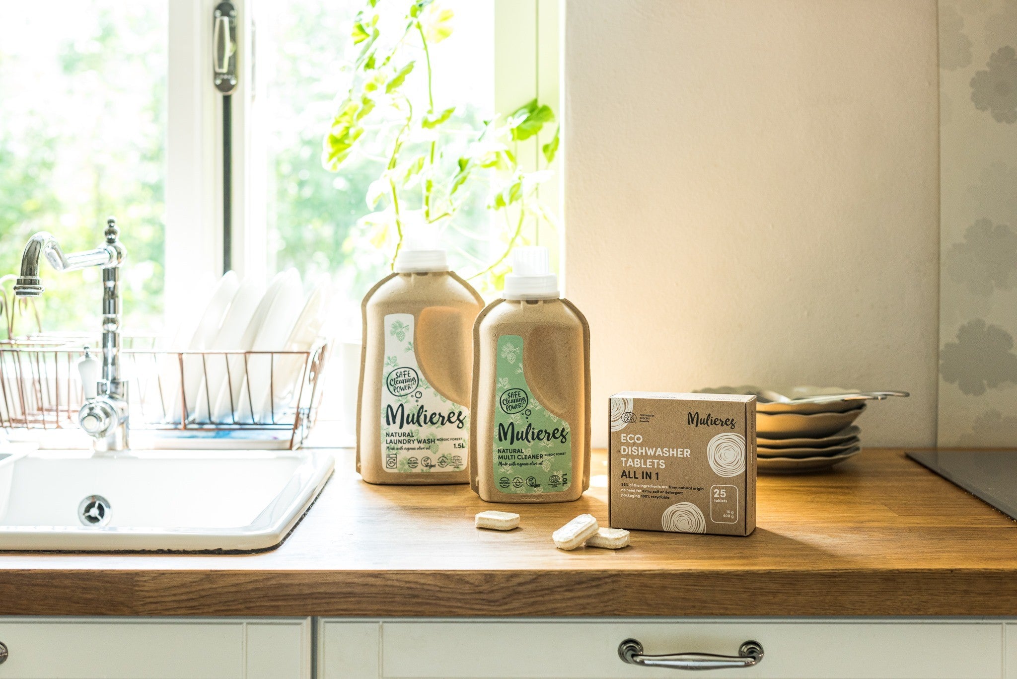 MULIERES ekologiškos indaplovių tabletės, All in 1, 25 vnt.