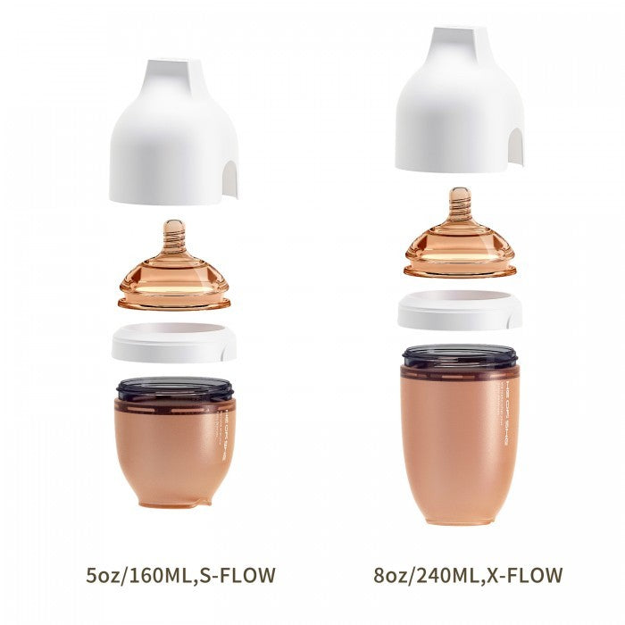 HEORSHE silikoninis buteliukas kūdikiui, 160 ml. BALTAS