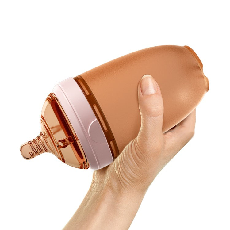 HEORSHE silikoninis buteliukas kūdikiui, 160 ml. BALTAS