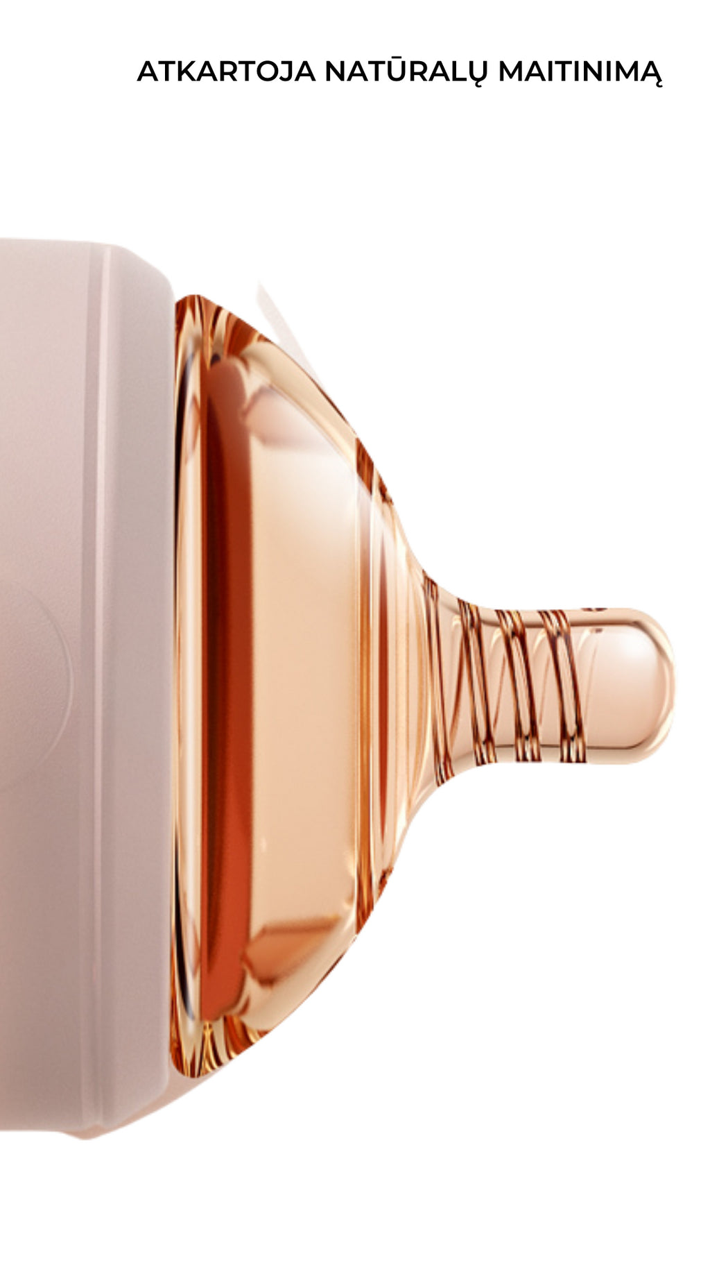 HEORSHE silikoninis buteliukas kūdikiui, 160 ml. PILKAS