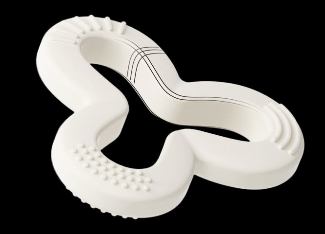 HEORSHE  Silikoninis kramtukas Shamrock, Balta + Rožinė 2 vnt.