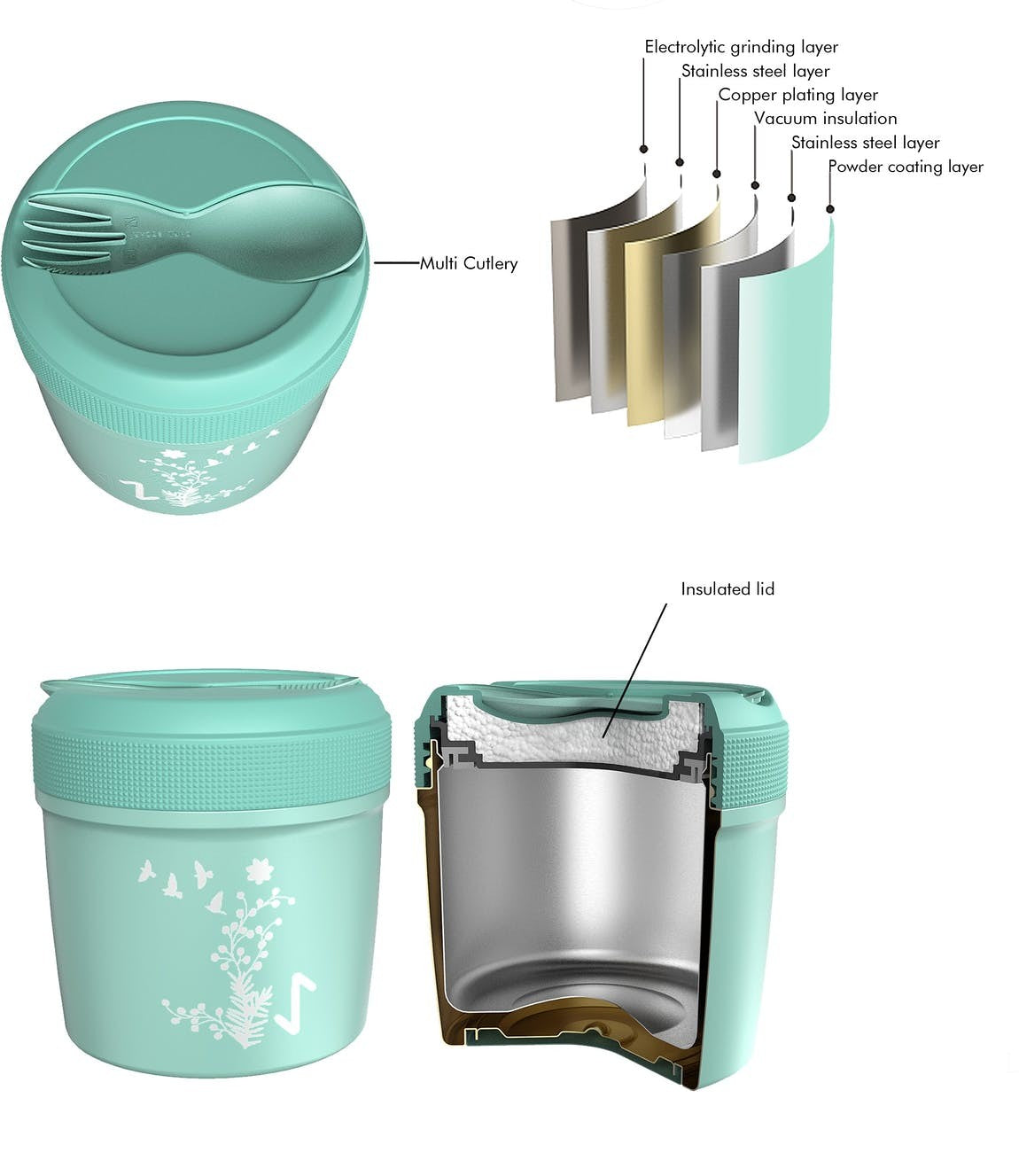 CARL OSCAR termosas maistui, HARMONY, 500 ml.