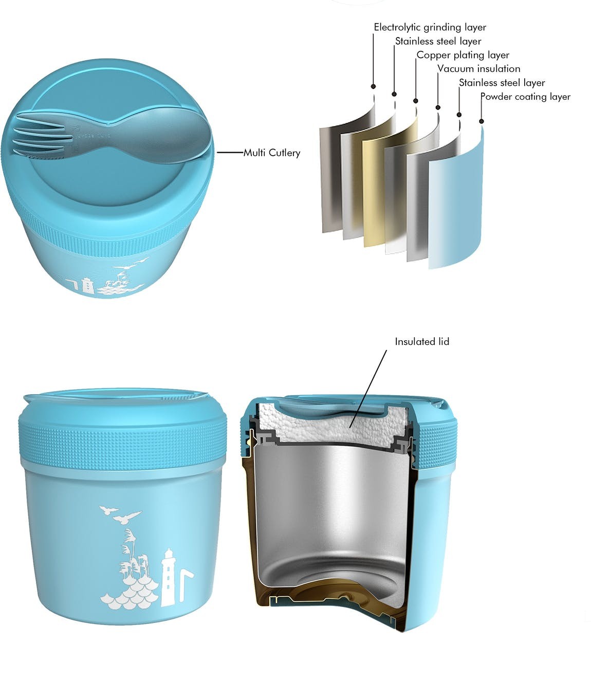 CARL OSCAR termosas maistui, FLOW, 500 ml.