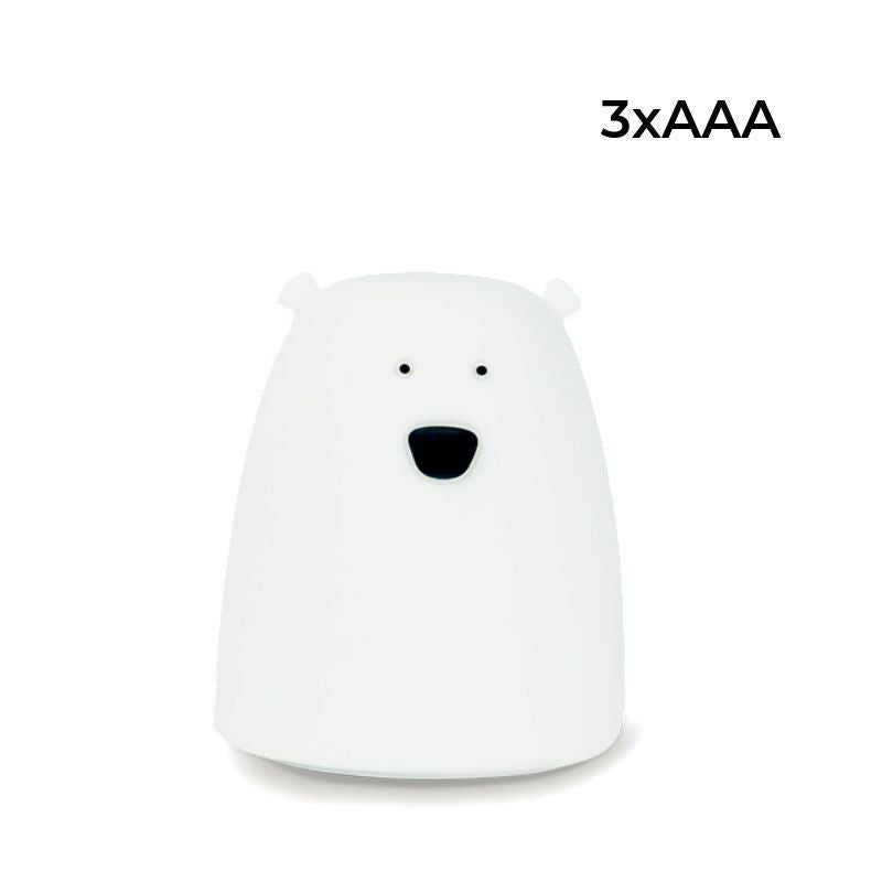 RABBIT AND FRIENDS naktinė lemputė MEŠKUTIS, BALTA(maža)