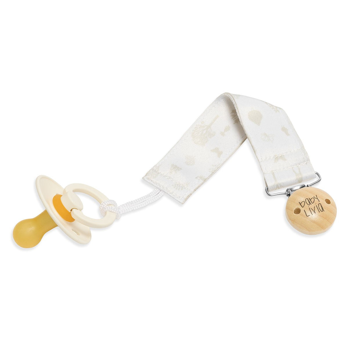 BABY LIVIA čiulptuko laikiklis su kilpele, SNOW WHITE