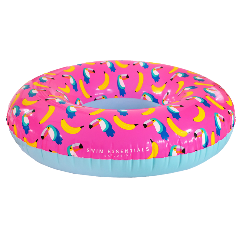 SWIM ESSENTIALS pripučiamas plaukimo ratas, TOUCAN BANANA Ø 90 cm