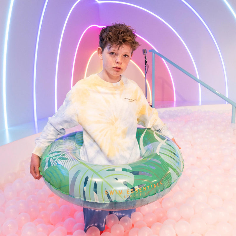 SWIM ESSENTIALS pripučiamas plaukimo ratas, TROPICAL JUNGLE Ø 90 cm