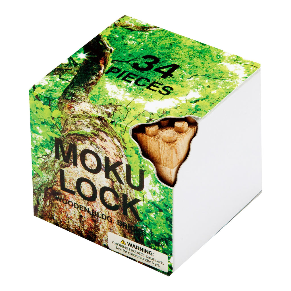 MOKULOCK medinės kaladėlės, 34 vnt.