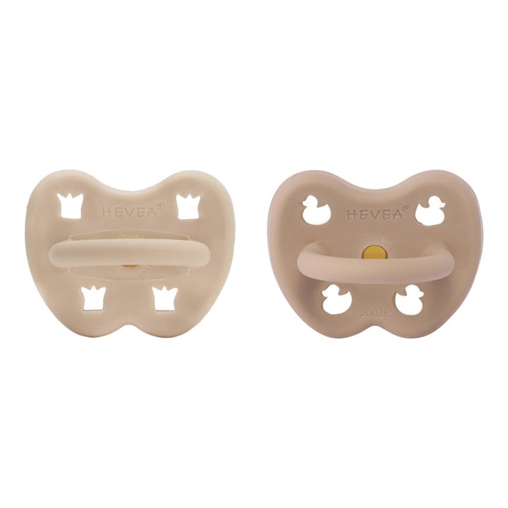 HEVEA apvalūs čiulptukai, SANDY NUDE - TAN BEIGE, 3-36 mėn., 2 vnt.