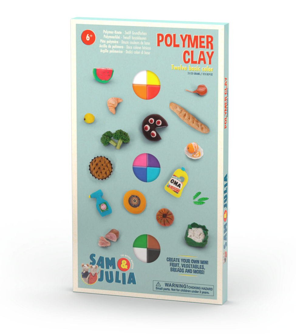 SAM&JULIA polimerinis molis, 12 spalvų