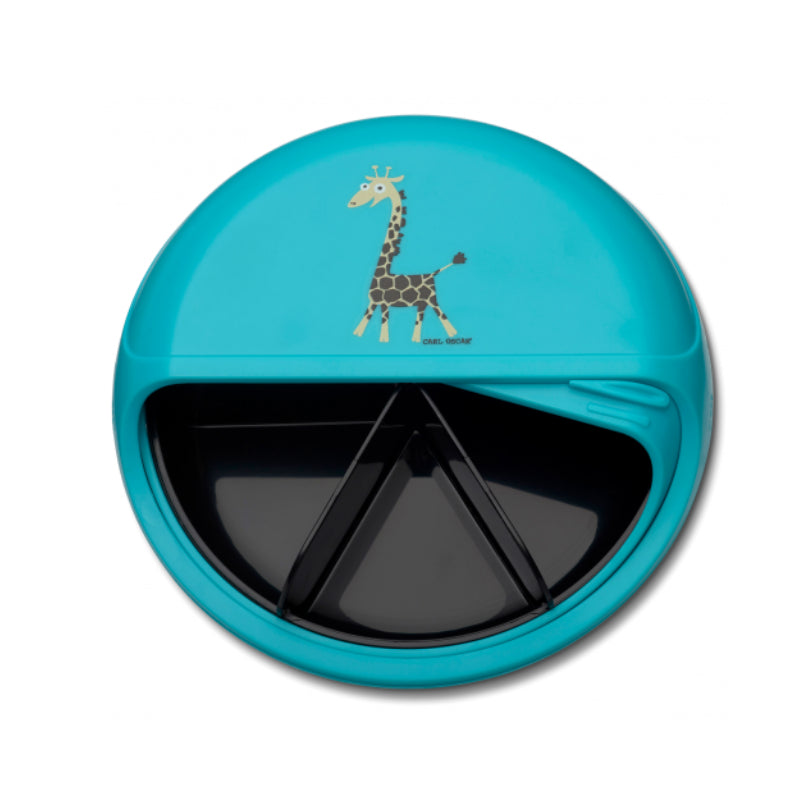 CARL OSCAR besisukanti užkandžių dėžutė, SNACK DISC, ŽIRAFA, 15 cm.