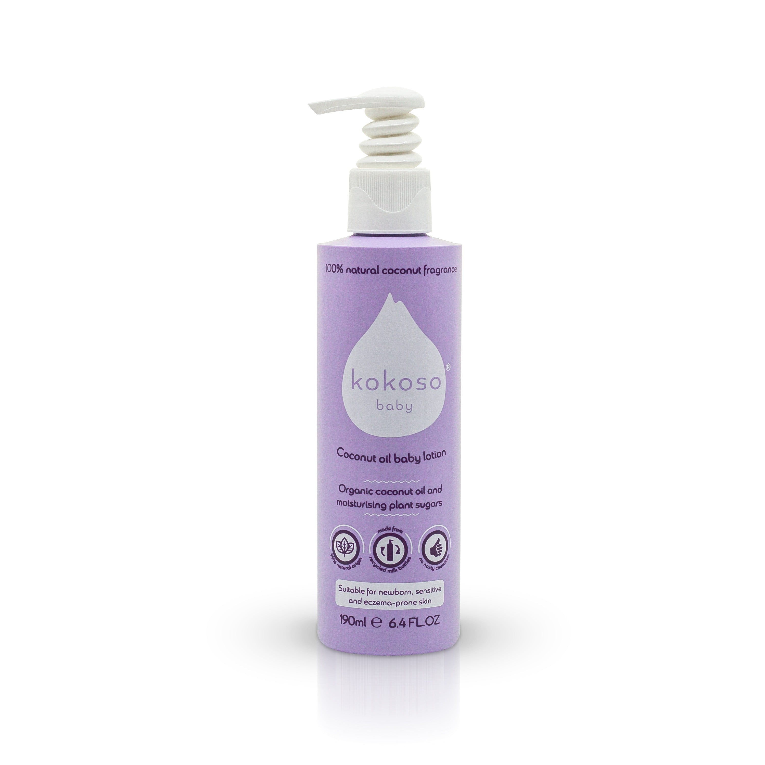 KOKOSO BABY losjonas su kokosų aliejumi vaikams, Kokosų kvapo, 200 ml.