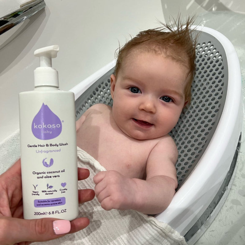 KOKOSO BABY kūno ir plaukų prausiklis vaikams, Be kvapo, 200 ml.