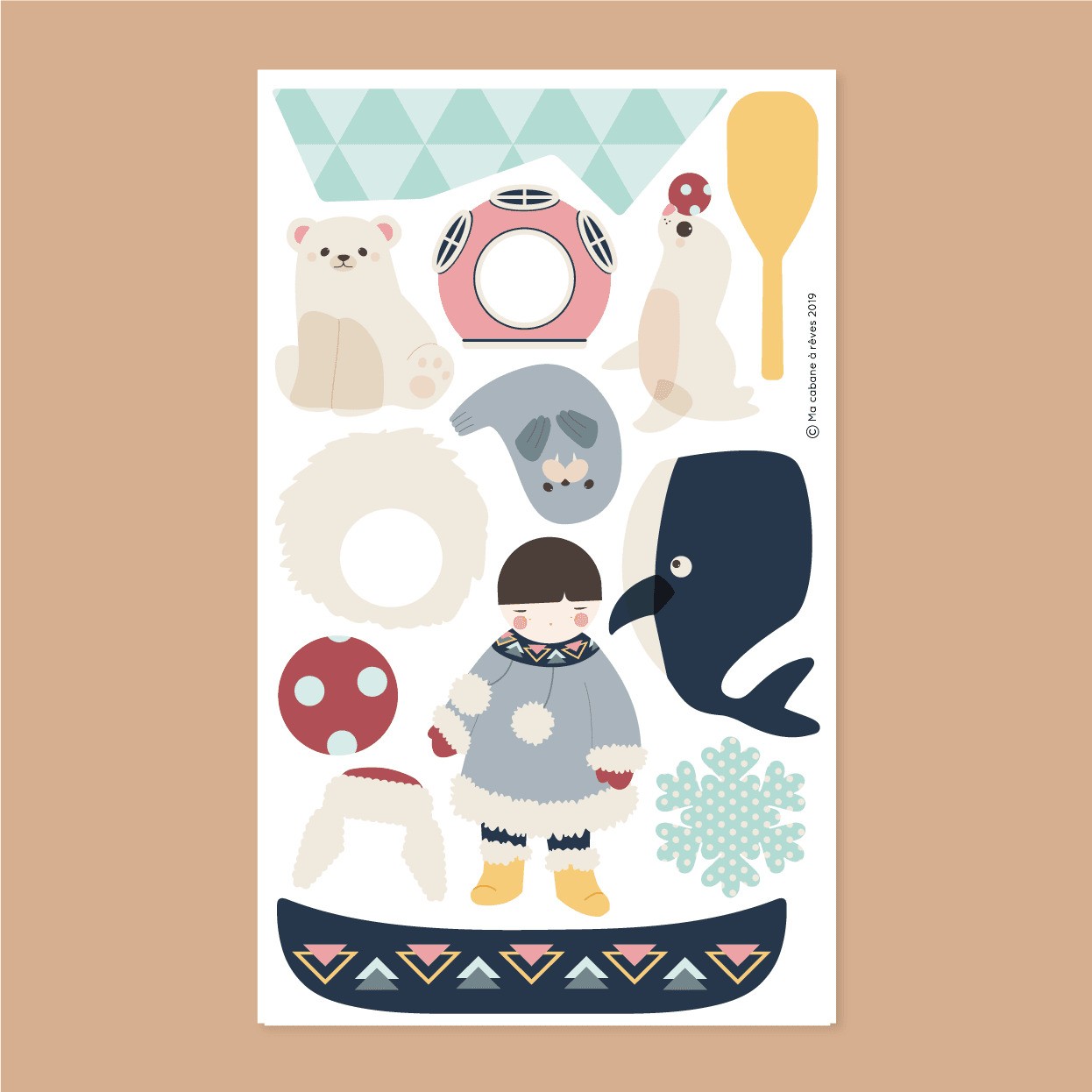 MA CABANE À RÊVES MAGNETAI MINI RINKINYS, LEDYNŲ GYVŪNAI