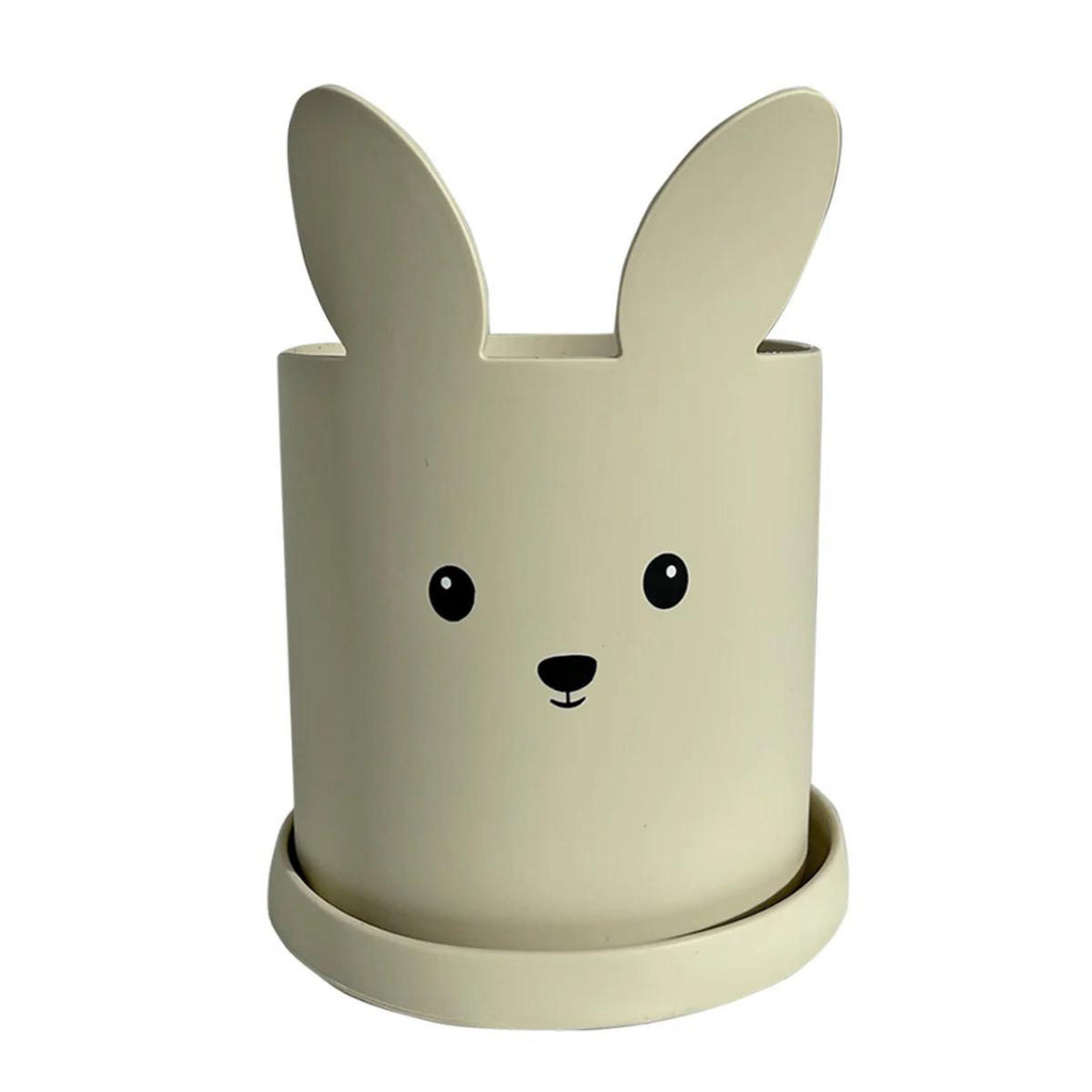 HAPPILY Silikoninis vazonas, ZUIKIS, ŽALSVA