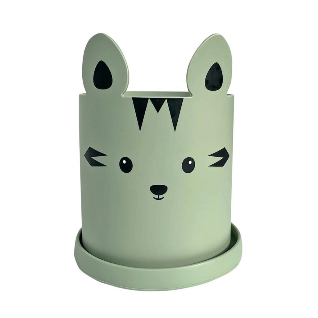 HAPPILY Silikoninis vazonas, TIGRAS, ŽALIA