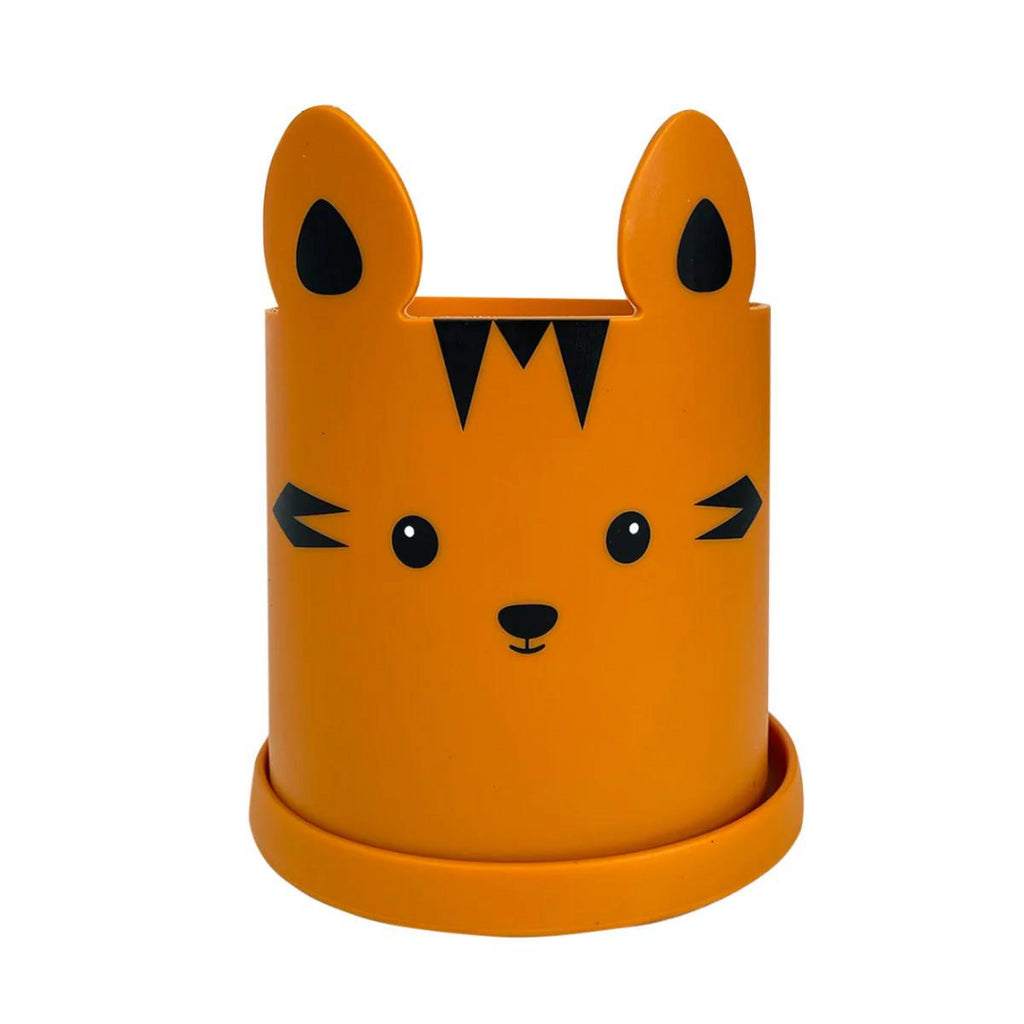 HAPPILY Silikoninis vazonas, TIGRAS, ORANŽINIS