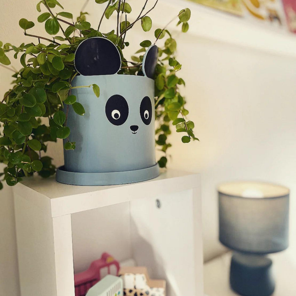 HAPPILY Silikoninis vazonas, PANDA, MELSVAS