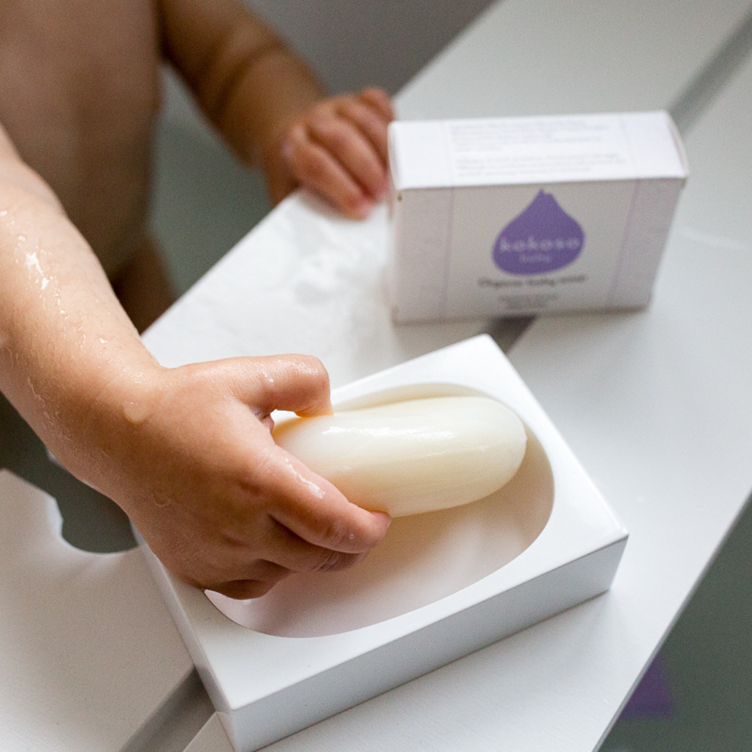 KOKOSO BABY muilas su kokosų aliejumi ir taukmedžio sviestu vaikams, 100 g.