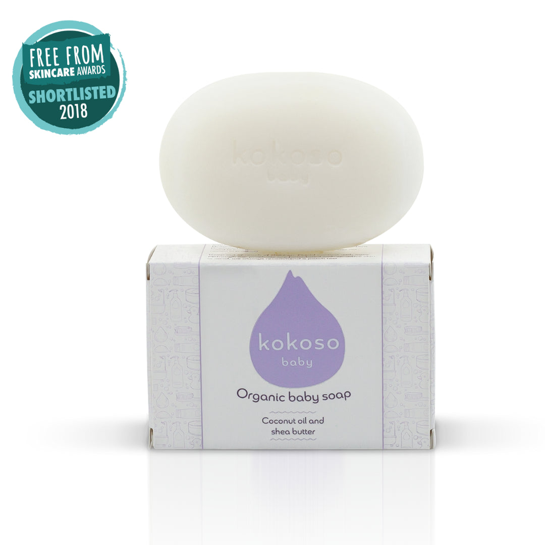 KOKOSO BABY muilas su kokosų aliejumi ir taukmedžio sviestu vaikams, 100 g.