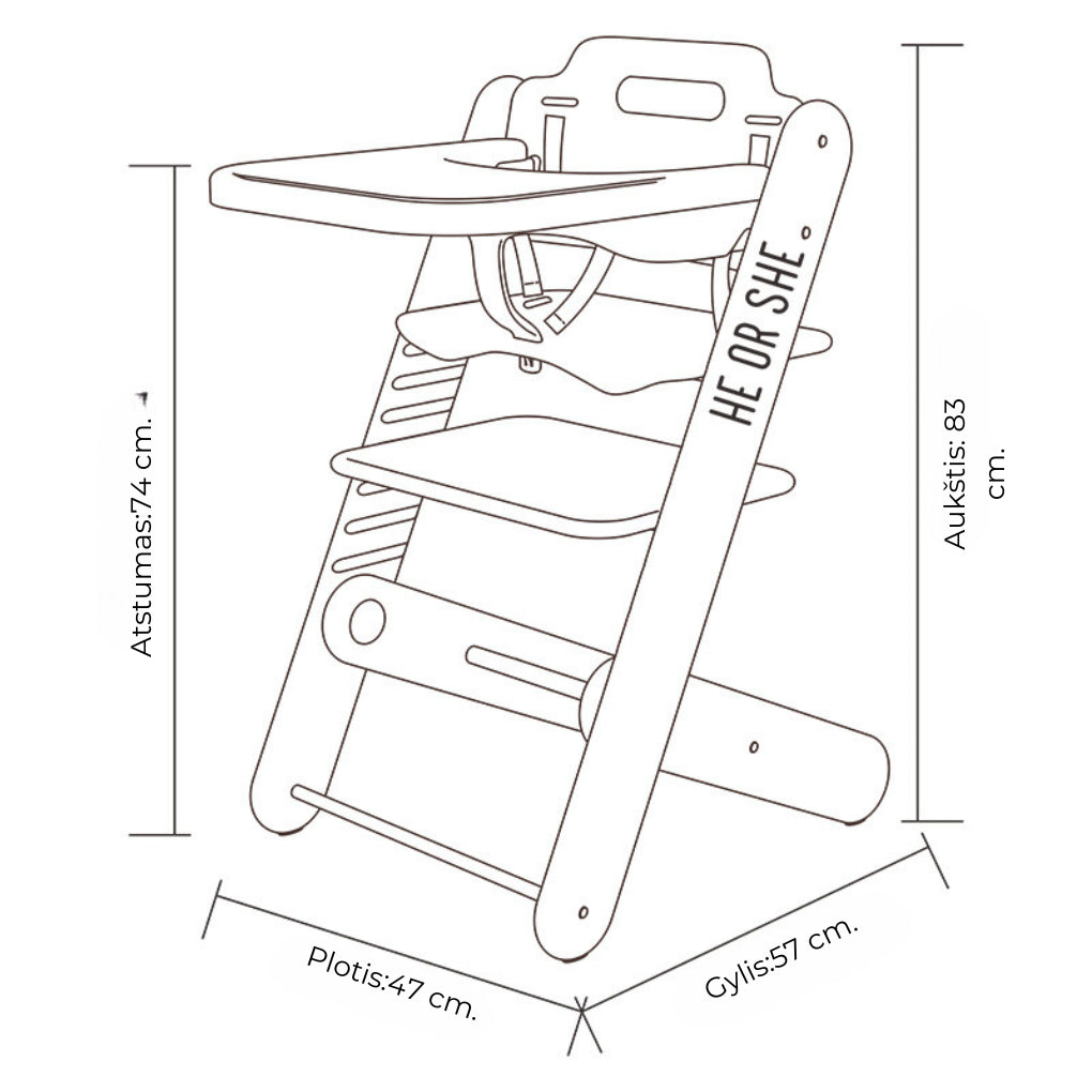 HEORSHE auganti maitinimo kėdutė