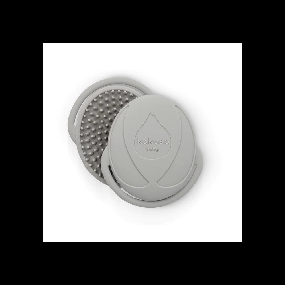 KOKOSO BABY silikoninis plaukų šepetys vaikams