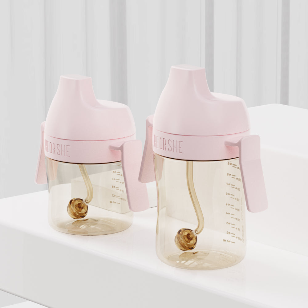 HEORSHE gertuvė kūdikiui 210 ml., 6+, ROŽINĖ