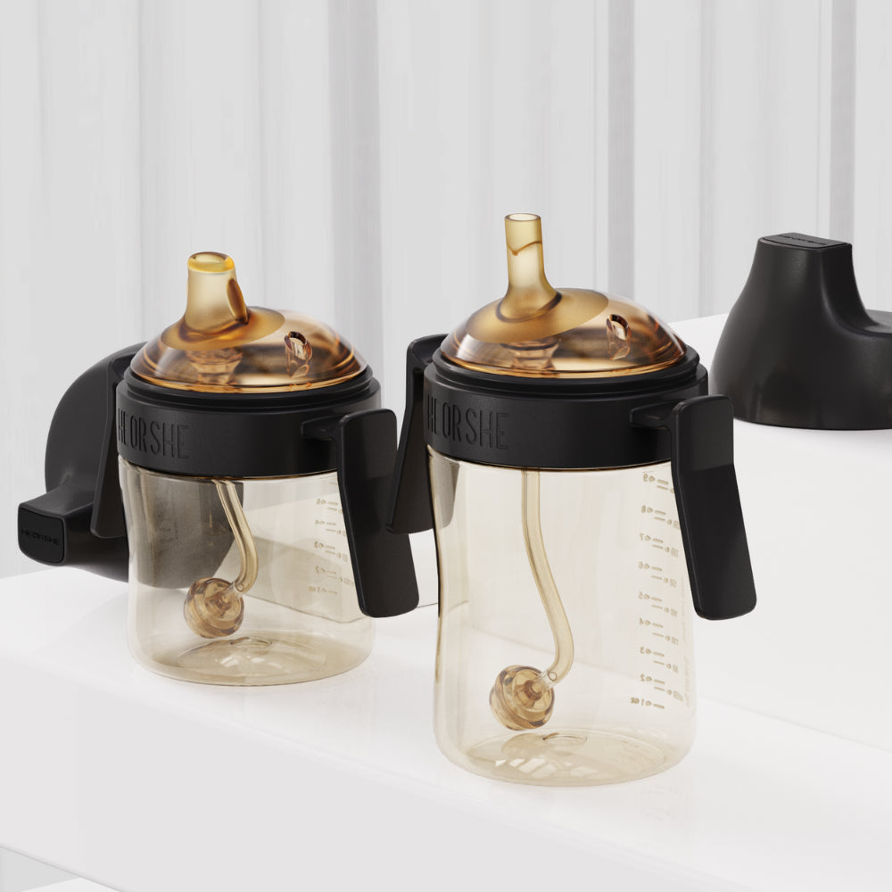 HEORSHE gertuvė kūdikiui 300 ml., 9+, JUODA