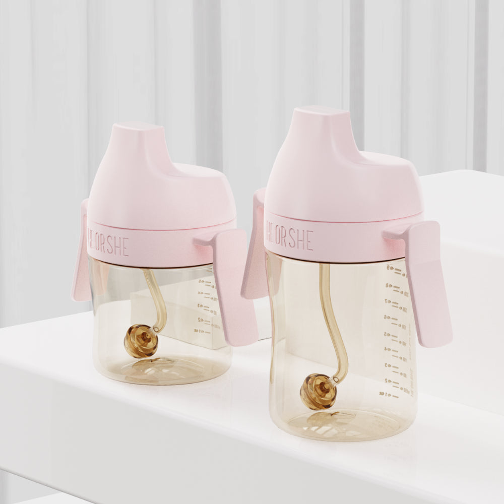 HEORSHE gertuvė kūdikiui 300 ml., 9+, ROŽINĖ