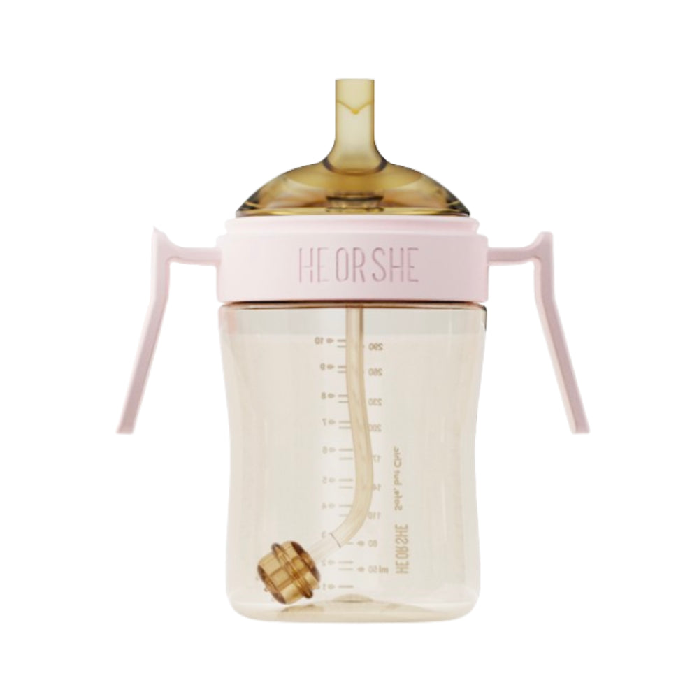 HEORSHE gertuvė kūdikiui 300 ml., 9+, ROŽINĖ