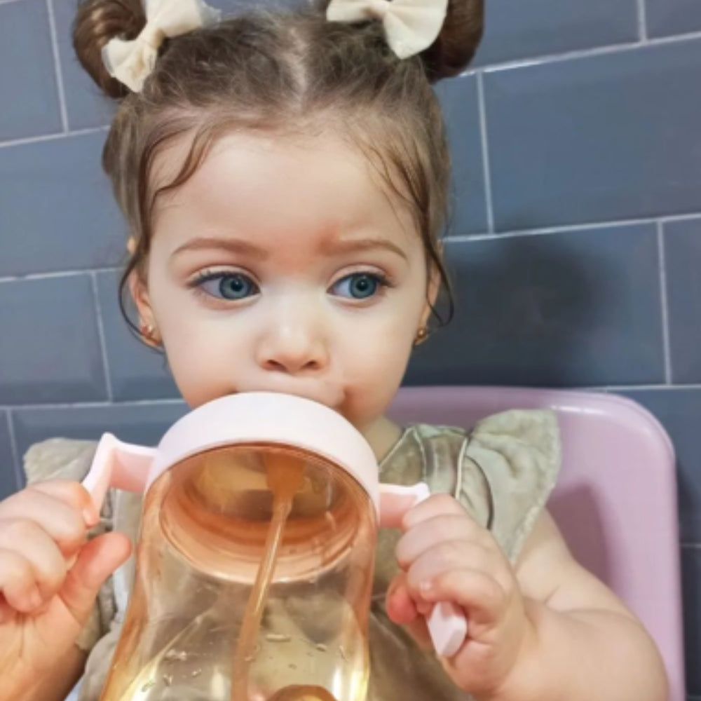 HEORSHE gertuvė kūdikiui 300 ml., 9+, ROŽINĖ