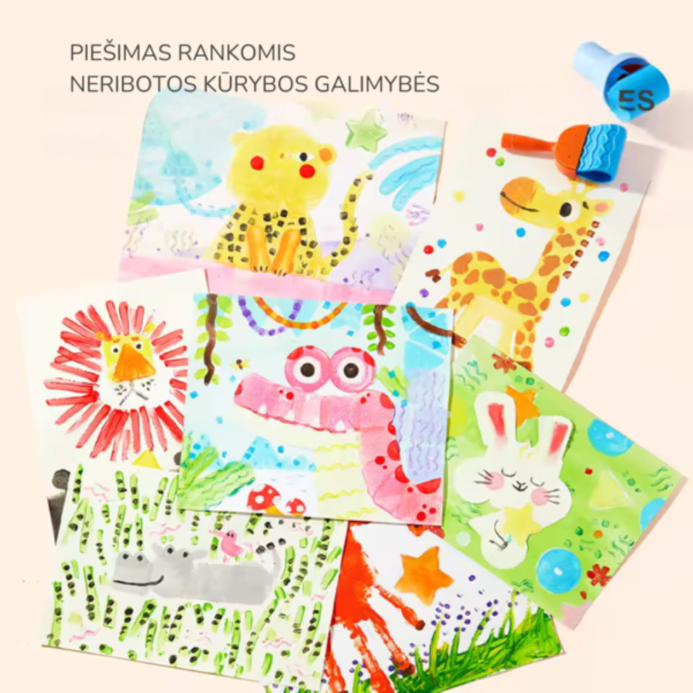 MIDEER įrankių rinkinys piešimui dažais