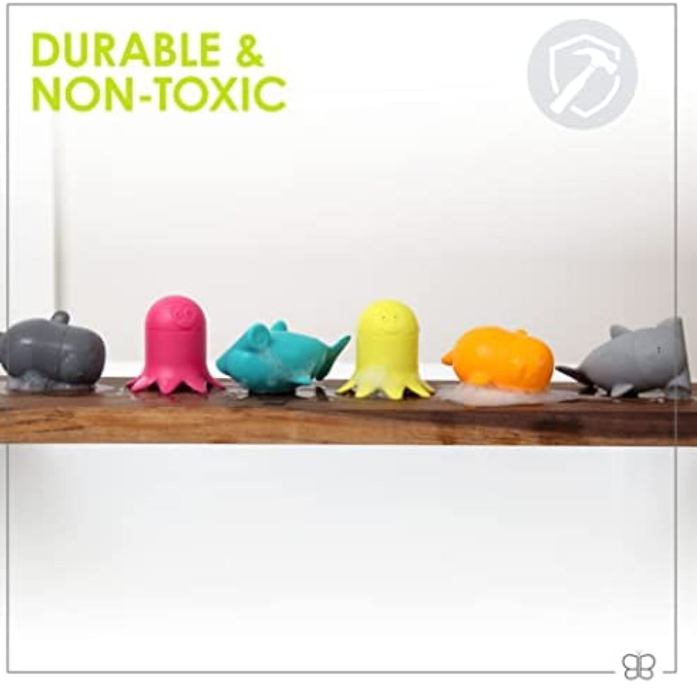 BBLUV Buddies silikoniniai vonios žaislai, 6 vnt.