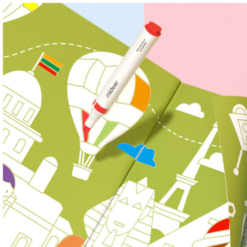 MIDEER didelė spalvinimo knyga, Mėlyna