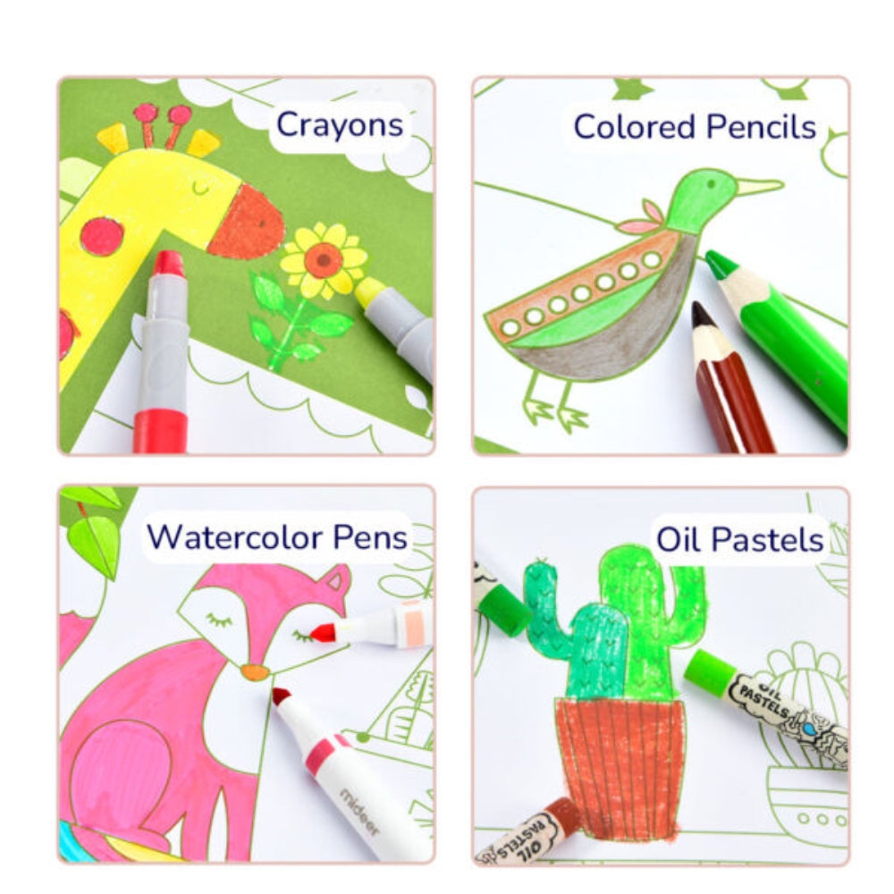 MIDEER didelė spalvinimo knyga, Mėlyna