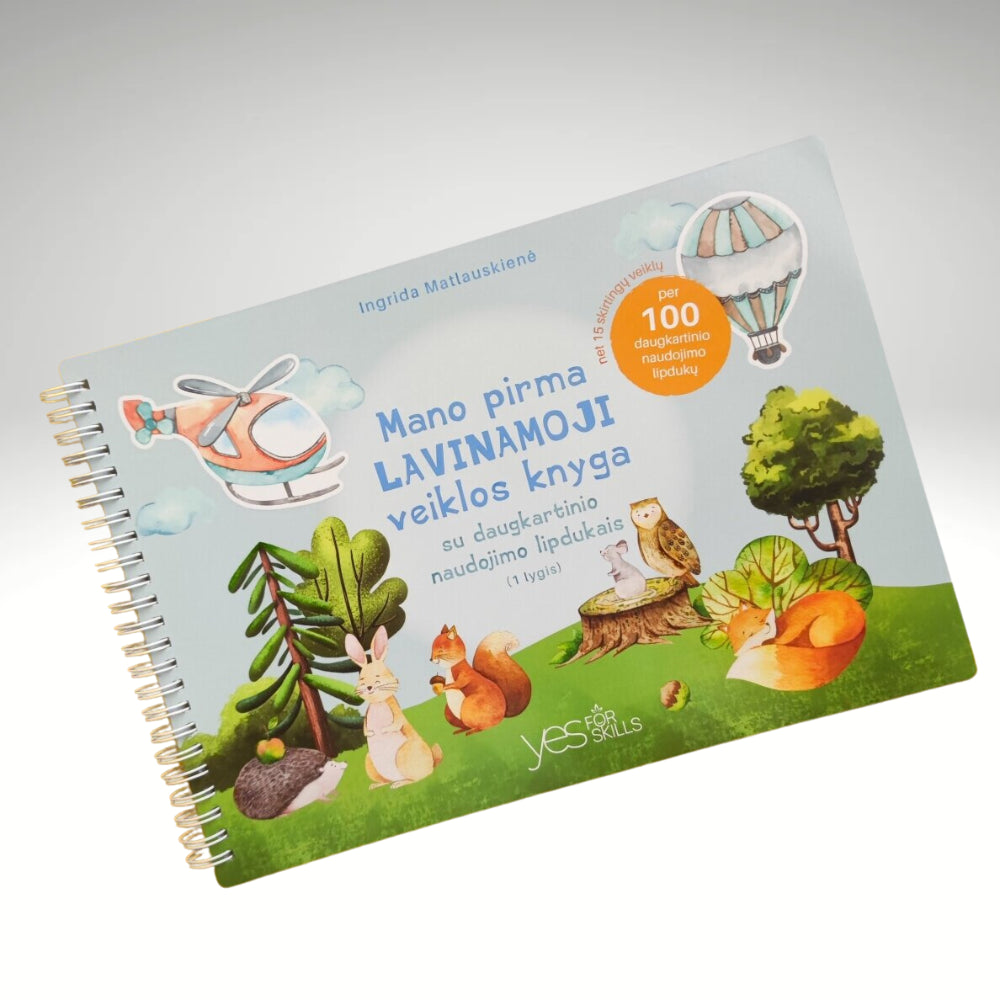 YES FOR SKILS Mano pirma lavinamoji veiklos knyga su daugkartinio naudojimo lipdukais
