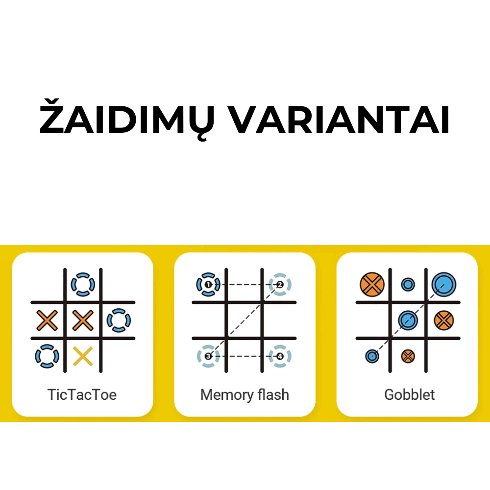 GIIKER TIC-TAC-TOE interaktyvi konsolė susikaupimui ir atminčiai gerinti