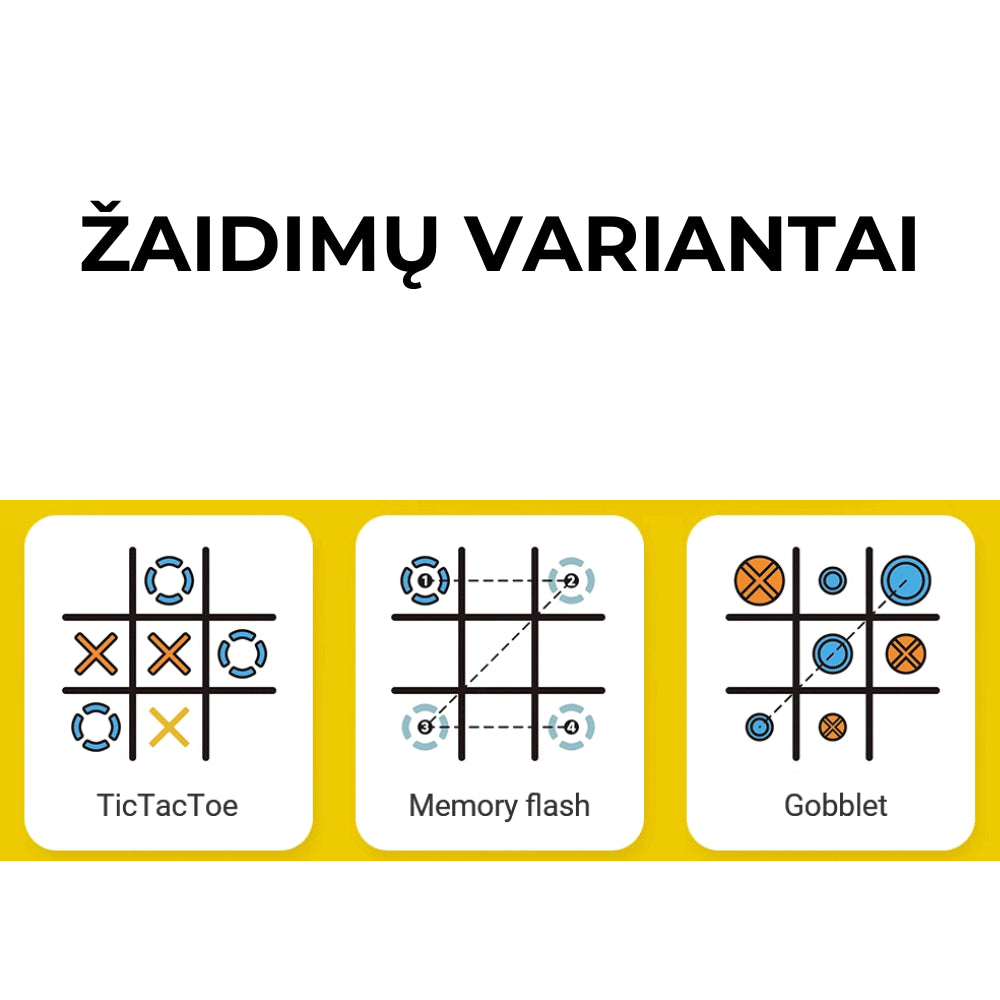 GIIKER TIC-TAC-TOE interaktyvi konsolė susikaupimui ir atminčiai gerinti, ŽALIA