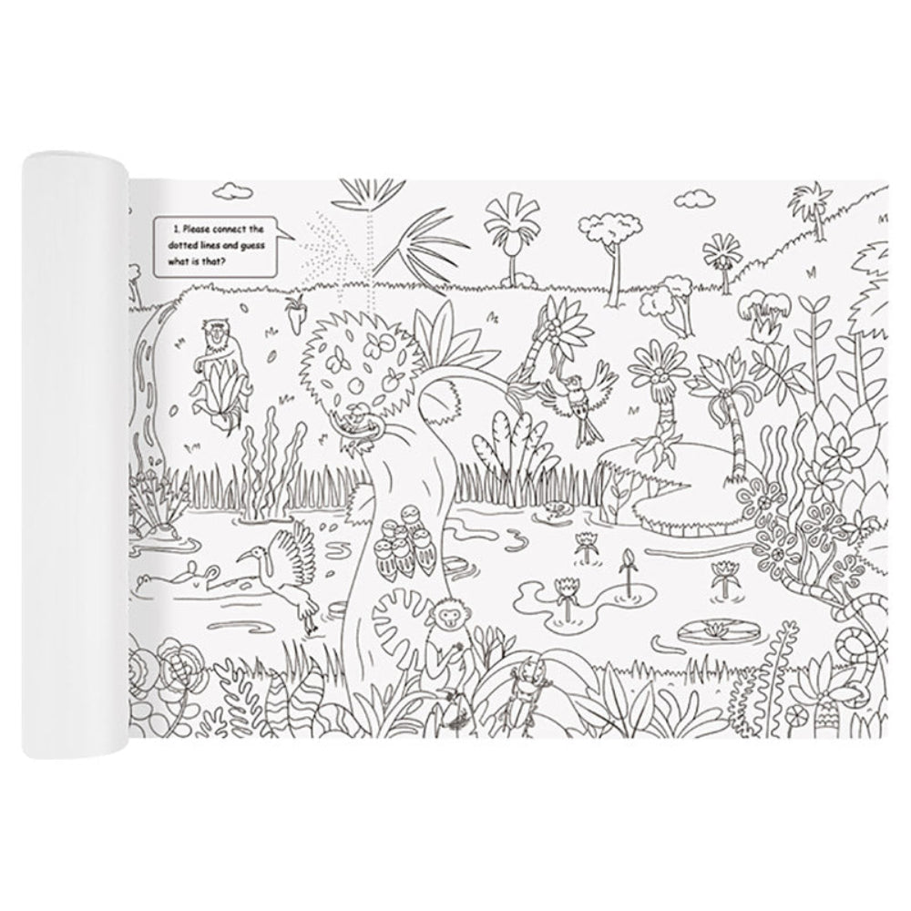 MIDEER milžiniškas spalvinimo rulonas, Džiunglės, 10 m.