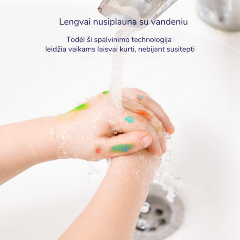 MIDEER Dažai piešimui pirštais, 12 spalvų